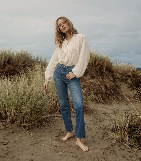 THE JANE BLOUSE -- SALT