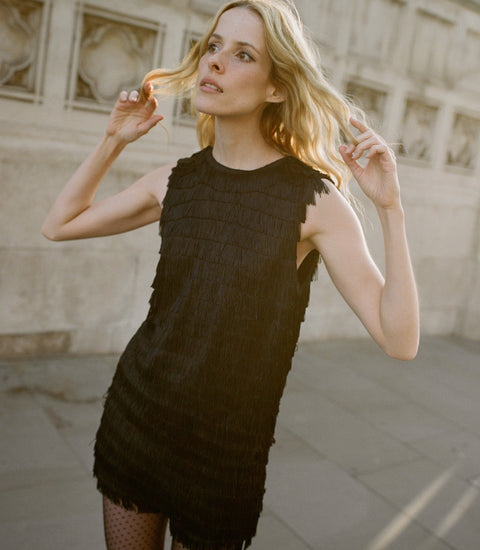 SOIRÉE TUNIC TOP -- BLACK