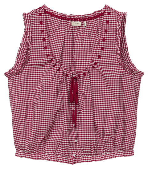 TRAVELER TOP -- MULBERRY LA MADDALENA GINGHAM